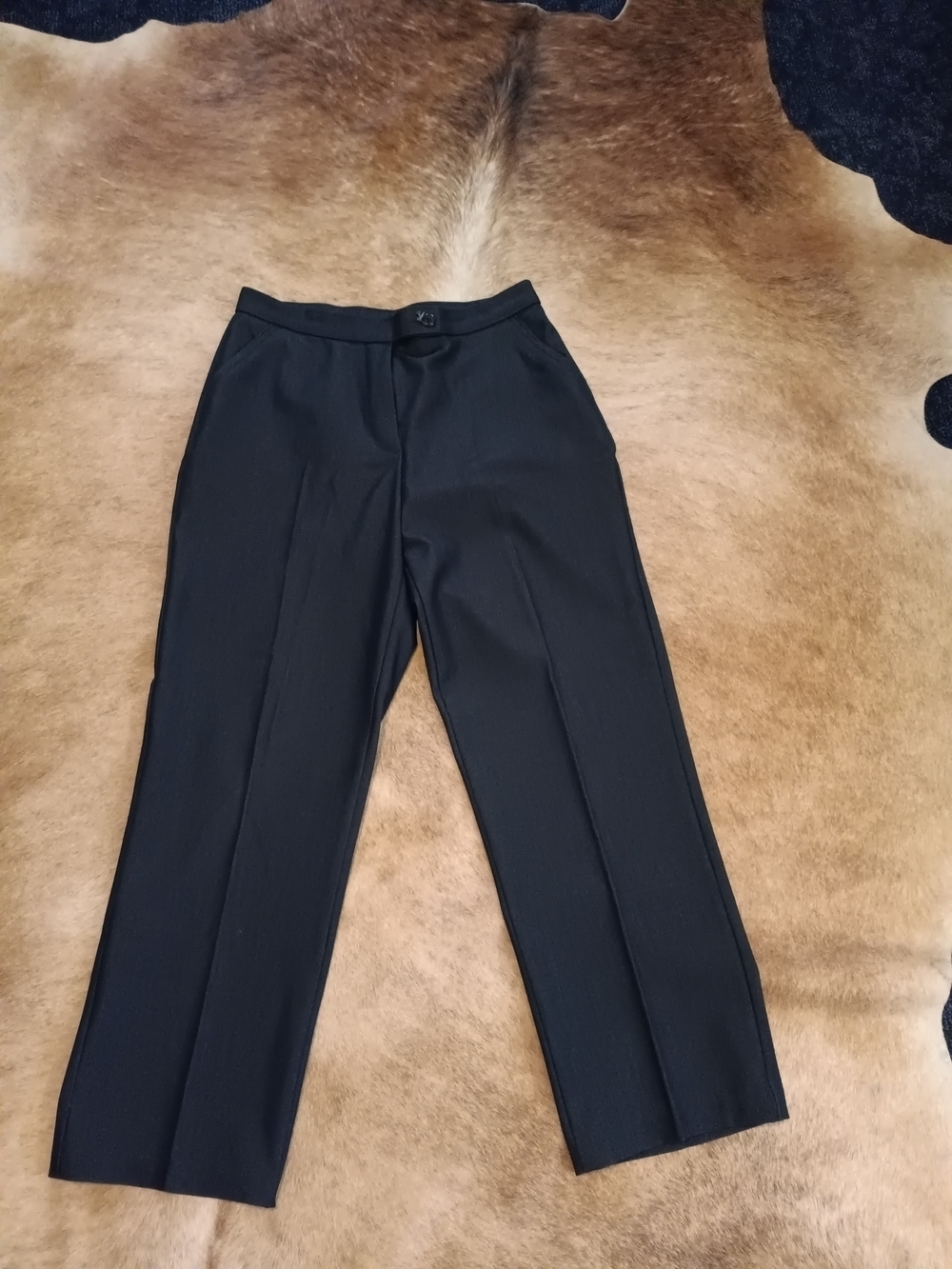 Investments Black Tailored Straight-Leg Trousers